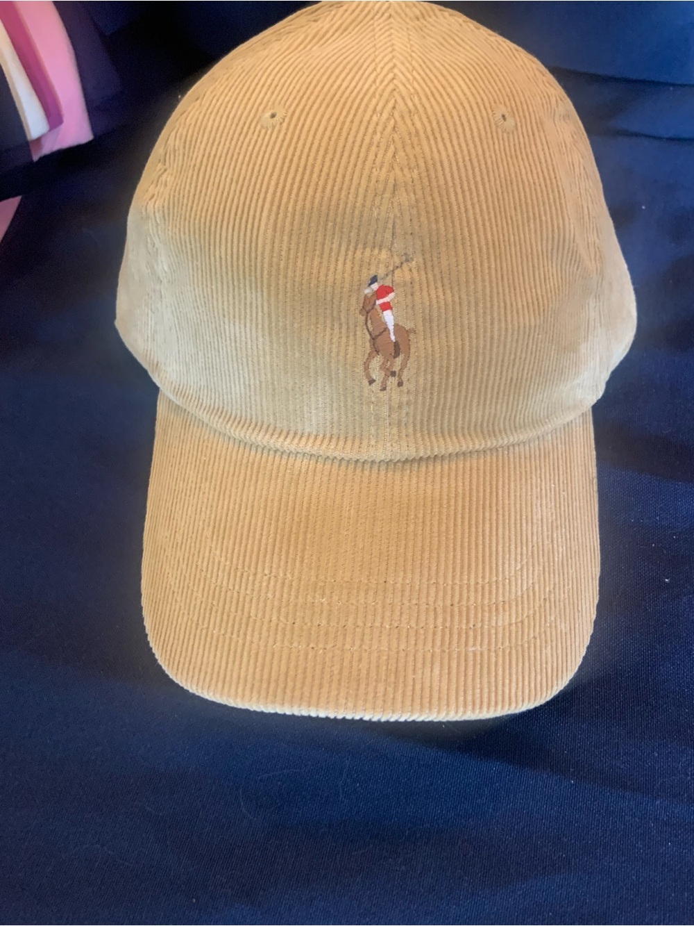 Ralph Lauren Corduroy Baseball Cap in Tan